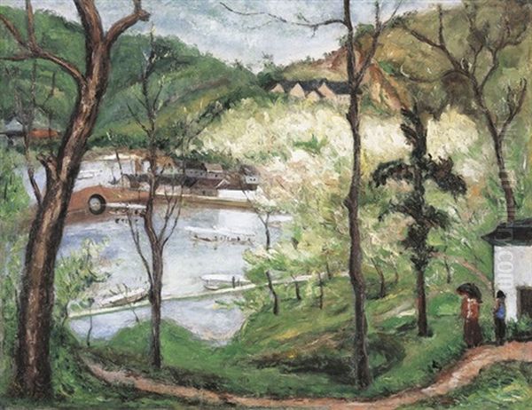 Spring In The West Lake Oil Painting by Chen Cheng-Po