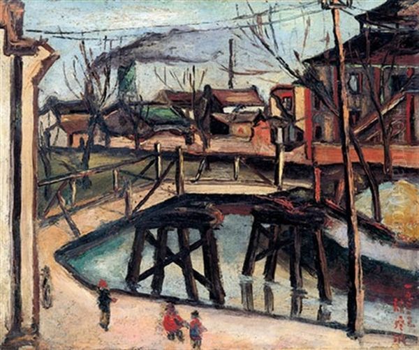 Suzhou Bridge Oil Painting by Chen Cheng-Po