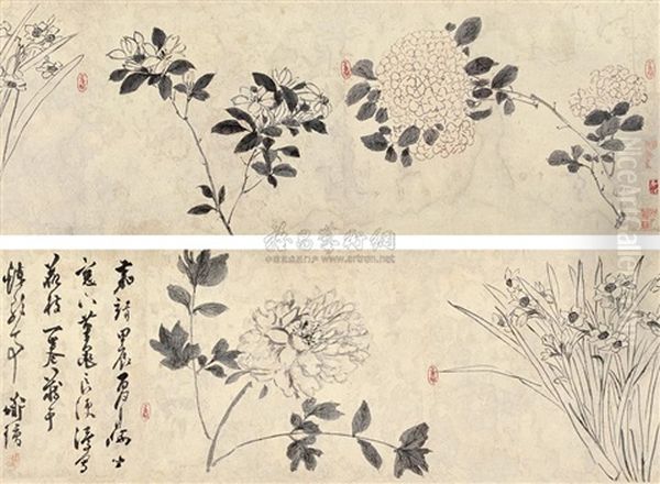 Flowers Oil Painting by Chen Chun