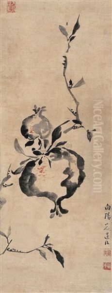 Pomegranate Oil Painting by Chen Chun