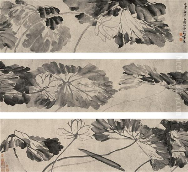 Lotus Oil Painting by Chen Chun