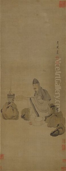 Alchemist Oil Painting by Chen Hongshou