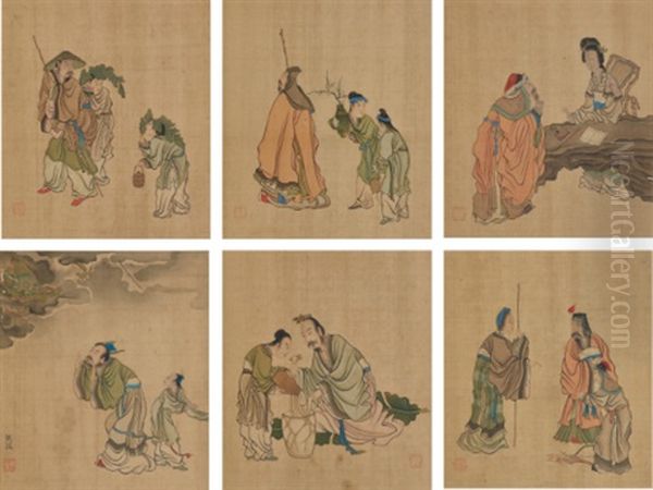 Stories Oil Painting by Chen Hongshou