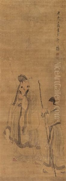 Characters Oil Painting by Chen Hongshou