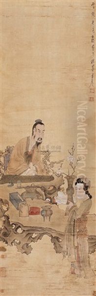 Figure Oil Painting by Chen Hongshou