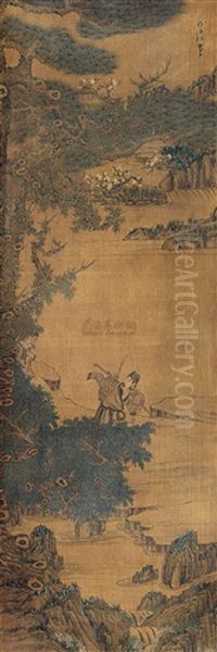 Landscape And Portrait Oil Painting by Chen Hongshou