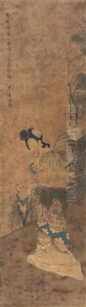 Lady Oil Painting by Chen Hongshou