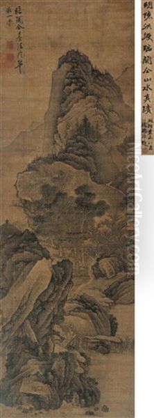 Landscape (after Tongquan) Oil Painting by Chen Hongshou