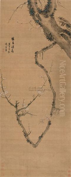 Plum Oil Painting by Chen Jiru