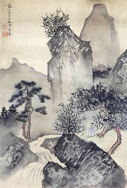 Chen Shao Mei (attributed To 1909 - 1954) Oil Painting by Chen Shaomei