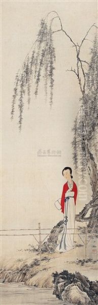 Lady Oil Painting by Chen Shaomei