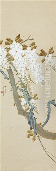 Glycine Oil Painting by Chen Shuren