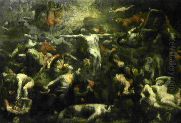 Divina Tragedia Oil Painting by Paul Chenavard