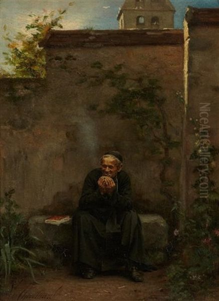 Apres Vepres Oil Painting by Vincent J.-Baptiste Chevilliard