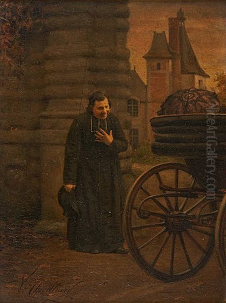 Mes Hommages Madame Oil Painting by Vincent J.-Baptiste Chevilliard