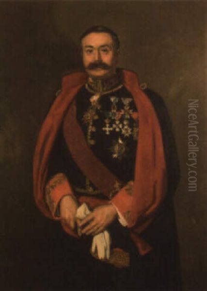 Retrato De Caballero Oil Painting by Eduardo Chicharro Y Aguera