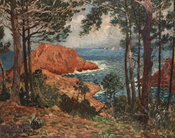 Les Roches Rouges Oil Painting by Eugene Chigot