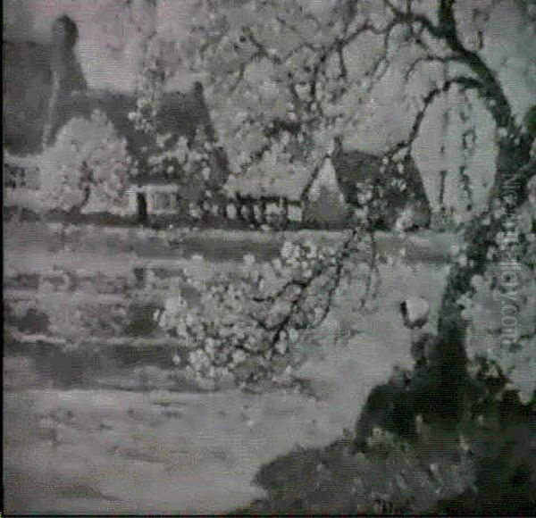 Paysanne A La Riviere Oil Painting by Eugene Chigot