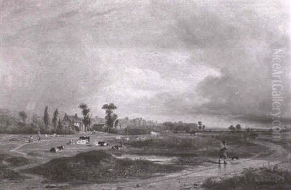 Sommerlandschaft Unter Bewolktem Himmel Oil Painting by Elias Childe