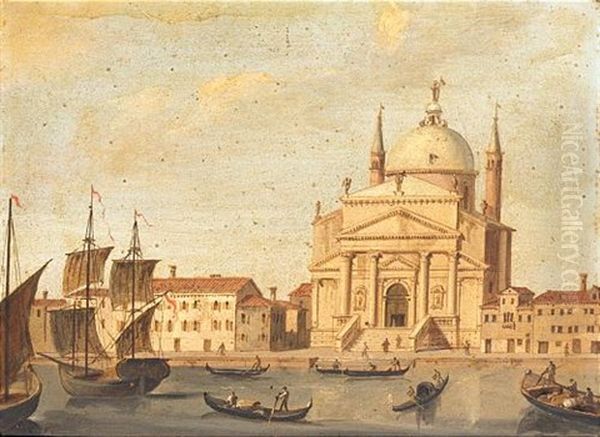 Venice, A View Of The Redentore Oil Painting by Vincenzo Chilone