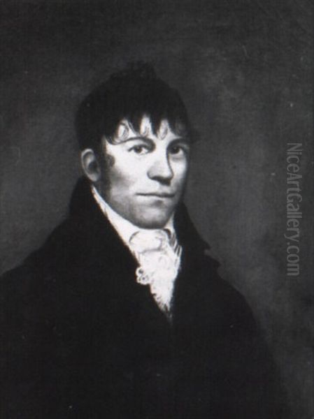 Portrait Of A Sea Captain Oil Painting by George Chinnery