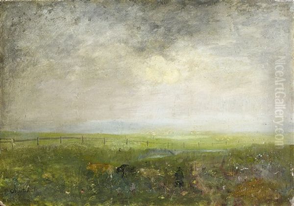 Paysage Avec Troupeau Oil Painting by Antoine Chintreuil