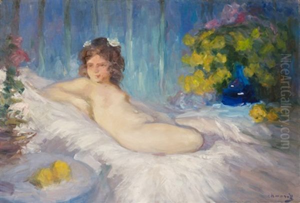 Nude Oil Painting by Pavel Dmitrievitch Chmarov