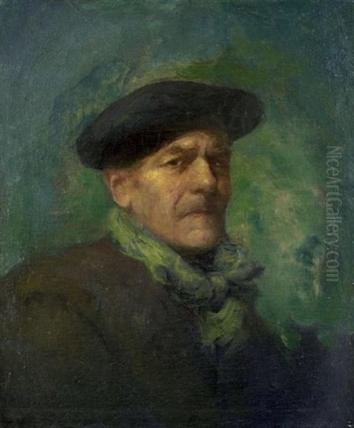 Portrait De L'artiste Oil Painting by Pavel Dmitrievitch Chmarov