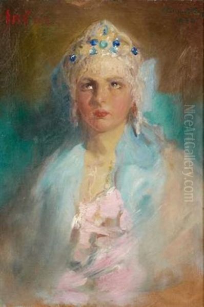 Irene Oil Painting by Pavel Dmitrievitch Chmarov