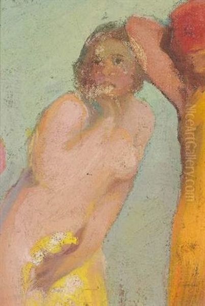 Effrayee Oil Painting by Pavel Dmitrievitch Chmarov