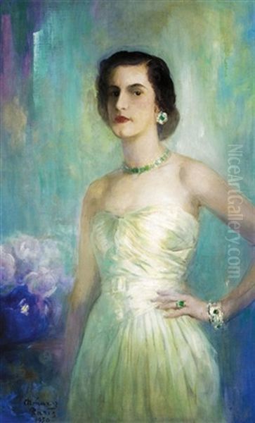 Portrait Of A Lady Oil Painting by Pavel Dmitrievitch Chmarov