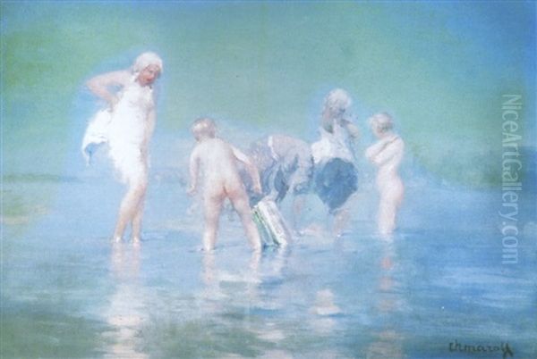 Baigneuses Iii Oil Painting by Pavel Dmitrievitch Chmarov