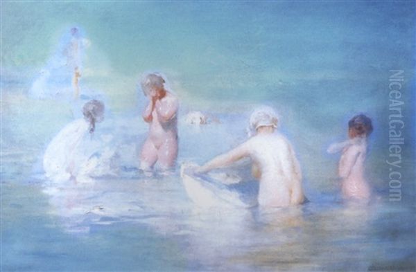 Baigneuses Iv Oil Painting by Pavel Dmitrievitch Chmarov