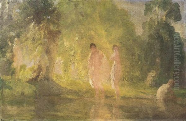 Baigneuses Oil Painting by Pavel Dmitrievitch Chmarov