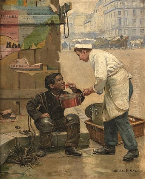 Les Ecrevisses Oil Painting by Paul-Charles Chocarne-Moreau