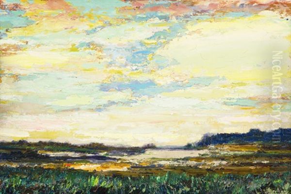 Zapad Nad Bazinou Oil Painting by Cenek Chodera