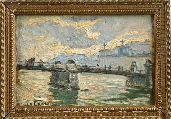 Stadtansichten (2 Works) Oil Painting by Jean-Louis Chorel