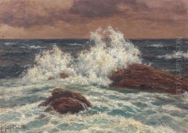 Marine Oil Painting by Ivan Fedorovich Choultse