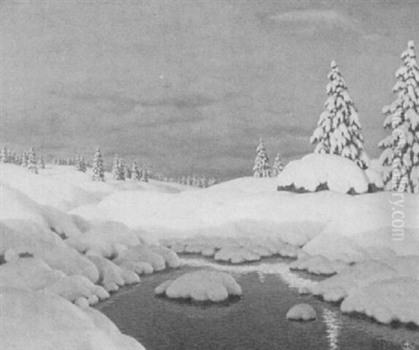 The Pool Of Silence Oil Painting by Ivan Fedorovich Choultse