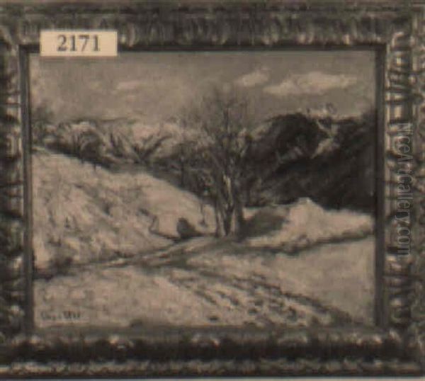 Snowy Path Oil Painting by Ivan Fedorovich Choultse