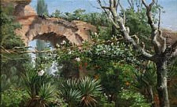 Villa Valkansky Aqueduct Oil Painting by Anthonie, Anthonore Christensen