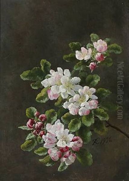 Blomstrende Aeblegren Oil Painting by Anthonie, Anthonore Christensen