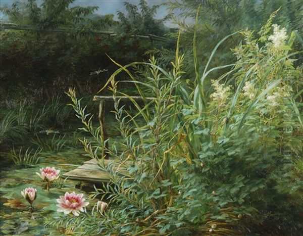 The Mill Stream At Stromdmollen Oil Painting by Anthonie, Anthonore Christensen