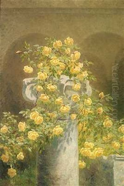 Sojle Med Roser Oil Painting by Anthonie, Anthonore Christensen