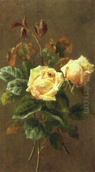 To Lysegule Roser Oil Painting by Anthonie, Anthonore Christensen