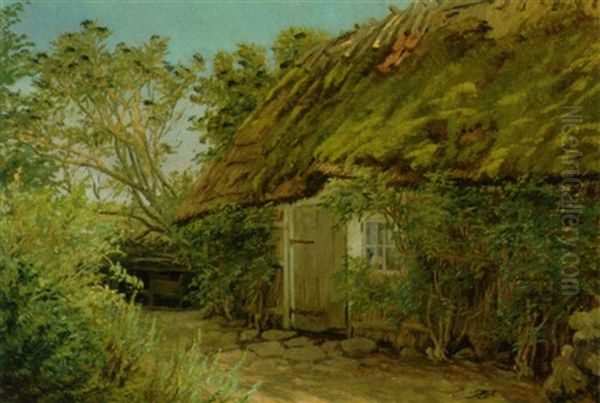 Hyldemoders Hus Vallerod Oil Painting by Anthonie, Anthonore Christensen