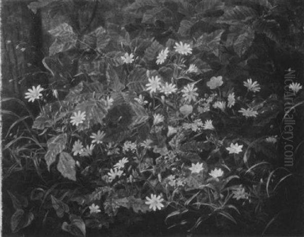 Waldstilleben Mit Buchen- Und Eichenzweigen Oil Painting by Anthonie, Anthonore Christensen