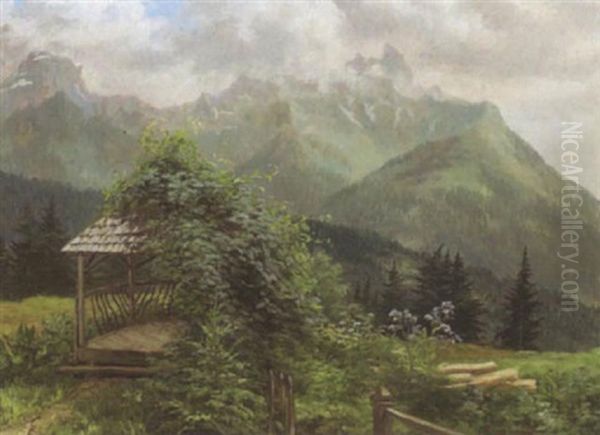 Parti Fra Alperne Oil Painting by Anthonie, Anthonore Christensen