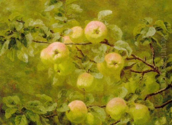 Aeblegrene Oil Painting by Anthonie, Anthonore Christensen