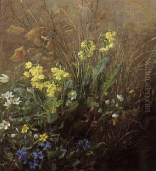 Wild Flowers Oil Painting by Anthonie, Anthonore Christensen